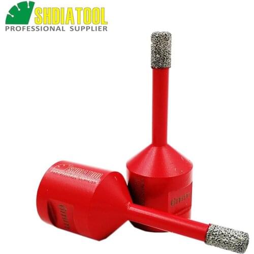 SHDIATOOL 2pcs M14 Diameter 8mm Vacuum Brazed Diamond Drilling Core Bits Dry Drilling Bits Diamond Drill Bit Hole Saw