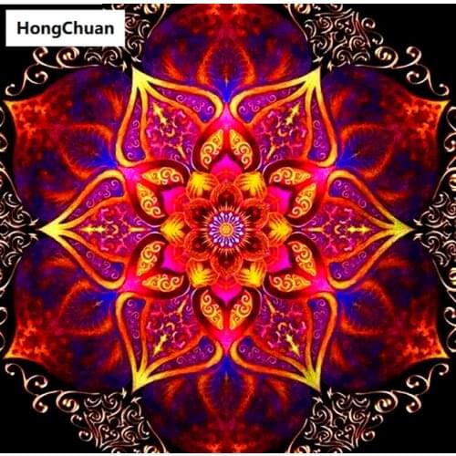 Hexagonal Star Mandala 5D DIY Square/Round Diamond Painting Cross Embroidery Home Decoration High-end Mural Diamond Mosaic Gift