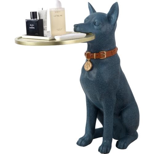 Modern Creative Luxury Floor Ornaments Dog Figurine Living Room Animal Room Coffee Table Home Decoration Accessories Home Decor