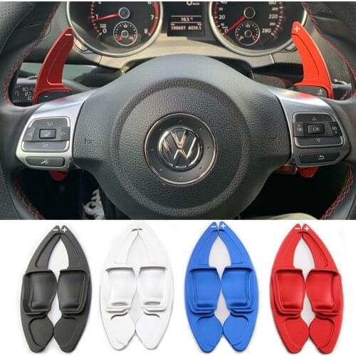 For VW Touareg R-Line Eos Sharan Polo Tiguan TDI BlueMotion Golf 6 MK5 MK6 GTI Car Steering Wheel Shift Paddles DSG Extension
