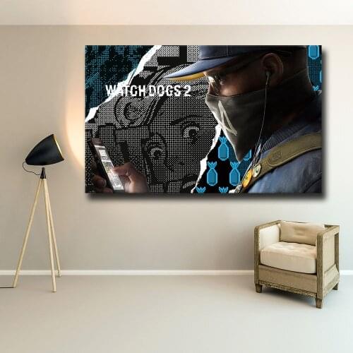 Watch Dogs Large-scale Online Game Role-playing Game HD Picture Printing on HD Canvas Canvas Painting Art Posters and Prints