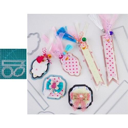 YaMinSanNiO Metal Cutting Dies Label Frame Set Die Scrapbooking Embossing Paper Craft Album Cards Punch Art Cutter Die New 2021