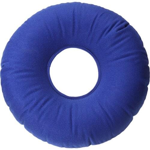 1PC Inflatable Seat Cushion For Pregnant Woman Elder Patients With Hemorrhoids Anti-pressure Sore Pad Blue Rubber Round