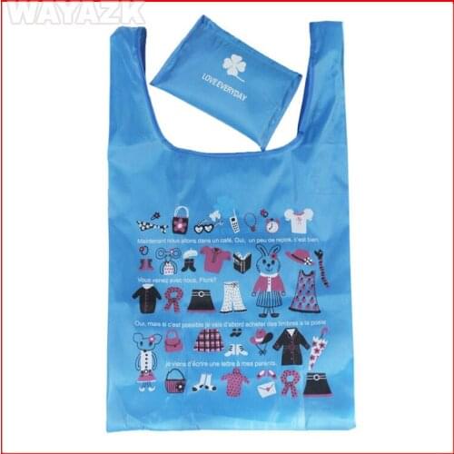 100pcs/lot) 210D foldable shopping bag nylon