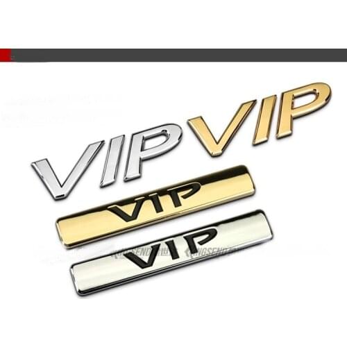 1X Car Badge Chrome Emblem Sticker Side badge trunk VIP VIP car body sticker Car Styling