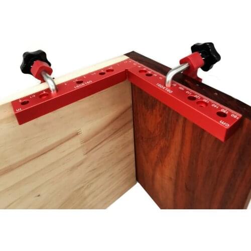 2pc Woodworking Right Angle Positioning Clamps Auxiliary Positioner Corner Clamping Tools Aluminium Alloy Corner Ruler