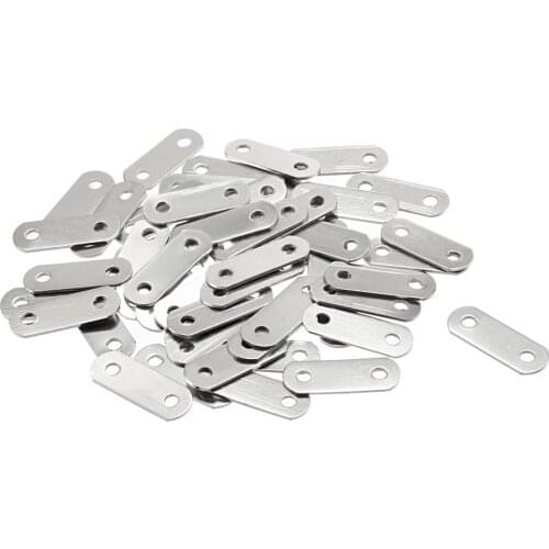 20pcs/50pcs Flat Fixing Mending Corner Brace Bracket Connector 48mmx15mm 34mmx10mm 30mmx8mm 23mmx8mm Repair Plate