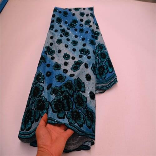 African Lace Fabric 2021 High Quality Wedding Nigeria French lace fabric sequins lace embroidery for Woman FLP-1172