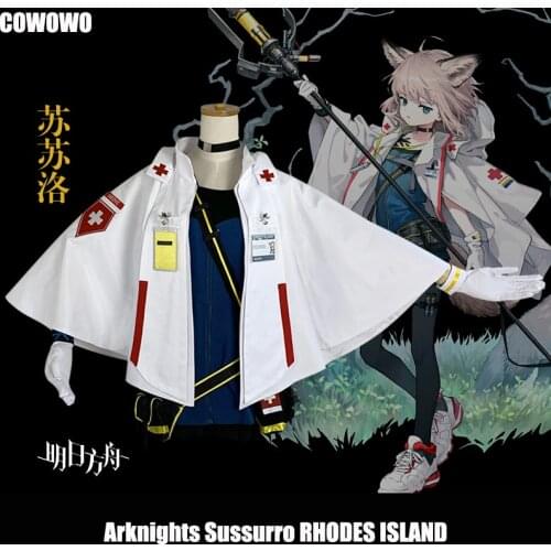 Anime! Arknights Sussurro RHODES ISLAND Battle Suit Lovely Uniform Cosplay Costume Halloween Outfit For Women Free Shipping
