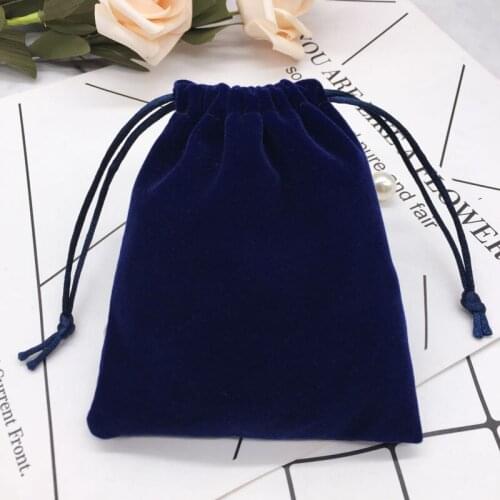 Wholesale 8*12cm velvet jewelry drawstring bag pouch for gift ornament toiletry phone necklace bracelet crystal packing