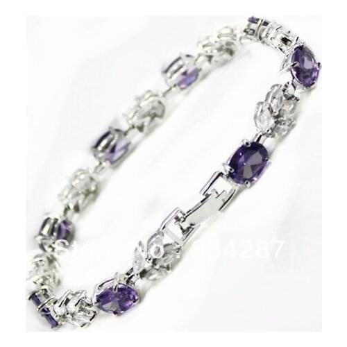 Fast shipping Fine Jewelry CZ Crystal + stone Bracelet