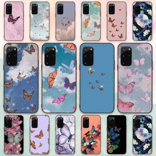 Beauty Butterfly Phone Case For Samsung S21 S30 Plus ultra 5G M11 A50 A51 A71 A20S