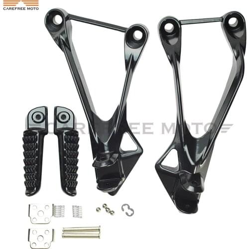 Black Motorcycle Passenger Rear Foot Pegs Bracket Moto Foot Rest Pedal case for KAWASAKI Ninja ZX636 ZX6R 2005 2006 2007 2008