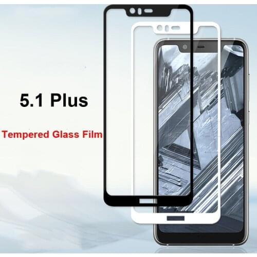 For Nokia 5.1 Plus High Quality Explosion-proof Tempered Glass Full Cover Screen Protector Film White Black Color Glass Film