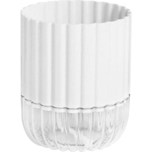 LBER White ABS+PP Hydroponic Resin Flower Pots Loblolly Pine Pocket Leaf Alocasia Plant Flower Pots