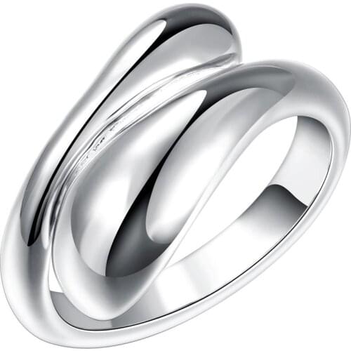 Classic Water drop Open Ring Silver plated color Rings For Women Jewelry jewellery Anel Anillos Aneis Bague Anelli Gift A256