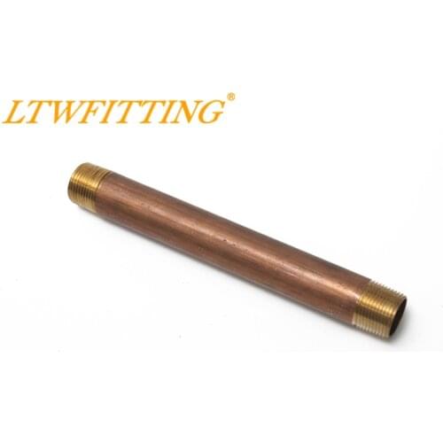 LTWFITTING Brass Pipe 8" Long Nipple Fitting 3/4" Male NPT Air Water