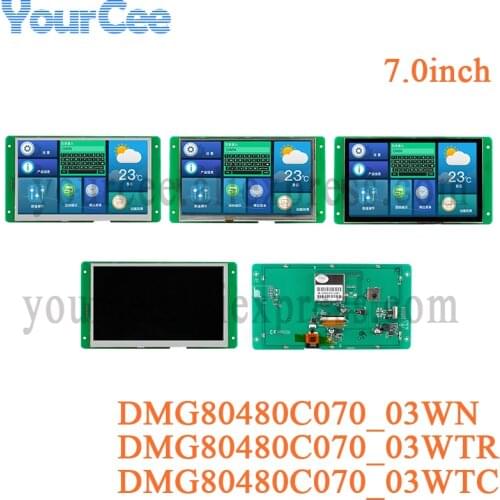 7.0 Inch Serial Display Screen Module DMG80480C070 DMG80480C070_03W _03WTR _03WTR 7‘’ Color Smart DGUS Touch Screen Wifi Module
