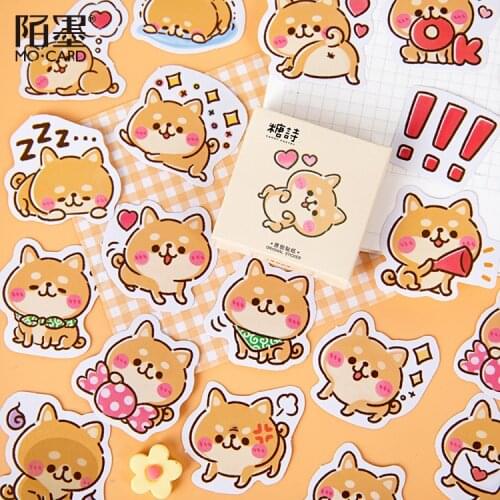 45 pcs/box Shiba Inus World Decorative Stationery Stickers set cute dog Scrapbooking DIY Diary Album Stick Lable