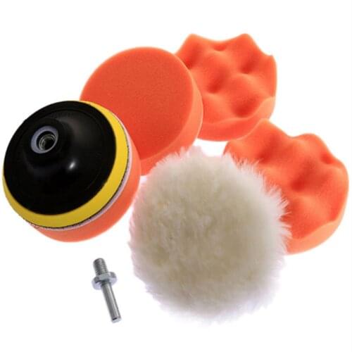 7pcs/Set Car Foam Polishing Buffer Pad Set + Drill Adapter Car Auto Polish Tool Kit For Auto Car Detail Polishing