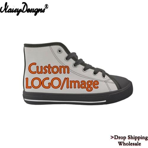 New Trend Kids Unisex Casual Shoes Free Custom Image Logo Kids High-top Sneakers For Boys Teenage Children Girl Running Shoes