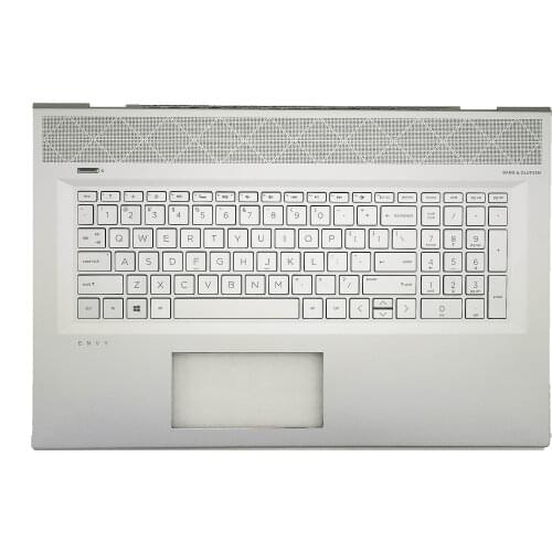 New For HP ENVY 17 17-BW TPN-W137 Laptop Palmrest Top Case Cover With Backlit Keyboard L20714-001 Silvery
