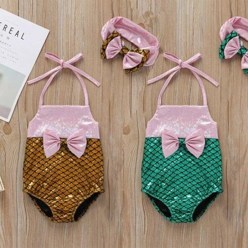 Toddler Kids Baby Girl Swimwear Headband 2pcs Bow Sleeveless Belt Swimsuit Bikini Bathing Suit Beachwear