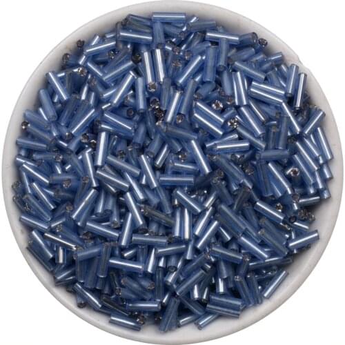 Light Blue 500pcs/lot 2 X 6 mm Glass Seed Tube Beads Czech Rhinestone Crystal Spacer Beads For Jewelry Making Findings DIY