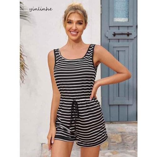 Yinlinhe Women's Plain Jumpsuits