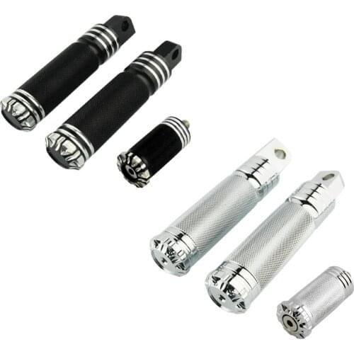 Motorcycle Parts Black CNC Knurled Foot Rest Pedal Footpeg Pedal Shifter fit For Harley Sportster 883 1200 Touring Dyna & Softai