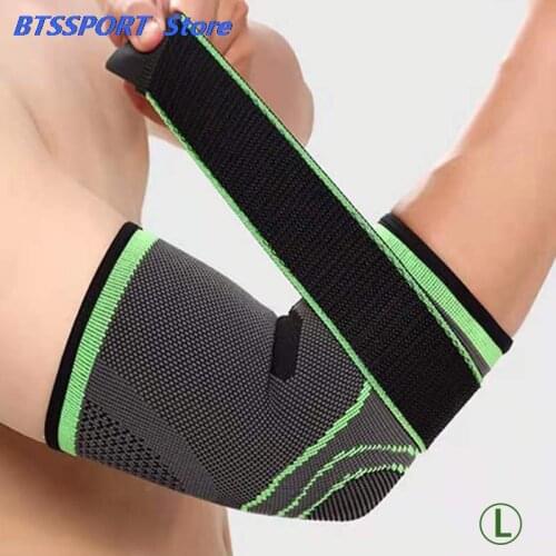 1pc Elbow Brace Compression Support Elastic Bandage Breathable Arm Elbow Band Cover Injury Protective Sleeve Pad Reduce Pain