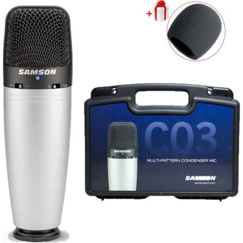 100% Original SAMSON C03 Multi-Pattern Condenser Microphone for recording vocals, acoustic instruments ect