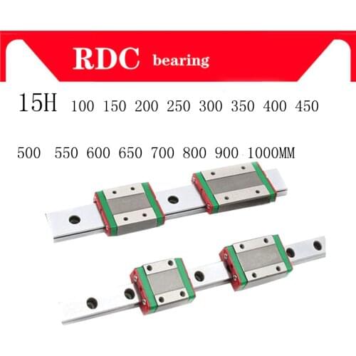 15mm Linear Guide MGN15 L= 100 200 300 350 400 450 500 550 600 700 800 mm linear rail way + MGN15C or MGN15H linear carriage