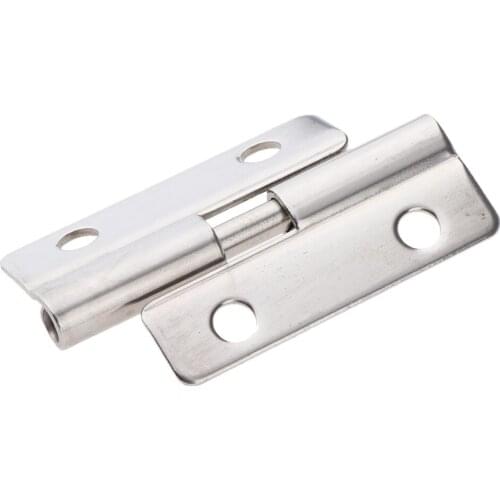 2 Inch Metal Foldable Retro Butt Hinge Silver Tone Middle Retro Butt Hinges for Long Door ,Universal fit