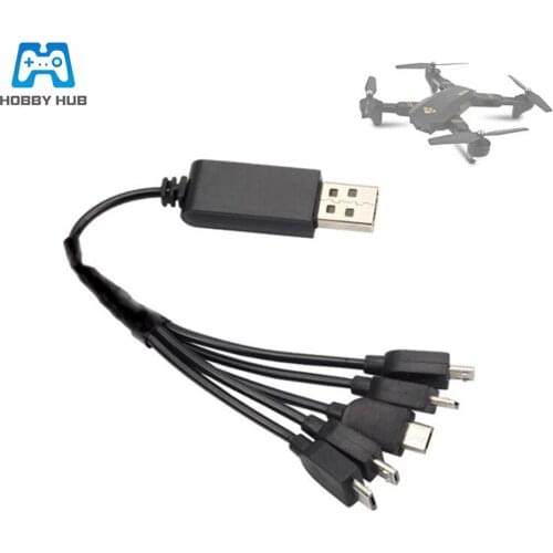 5 in 1 Charger For Visuo Xs809w Xs809 Xs809hw Multi-charging Cable Helicopter Accssory Rc Drone Kits Drone Spare Parts
