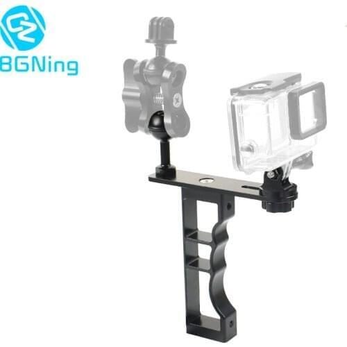 CNC Aluminum Handheld Selfies Stick Hand Diving Grip Monopod Bracket Mount for Gopro Hero 9 8 7 6 5 for DJI Osmo Action Camera