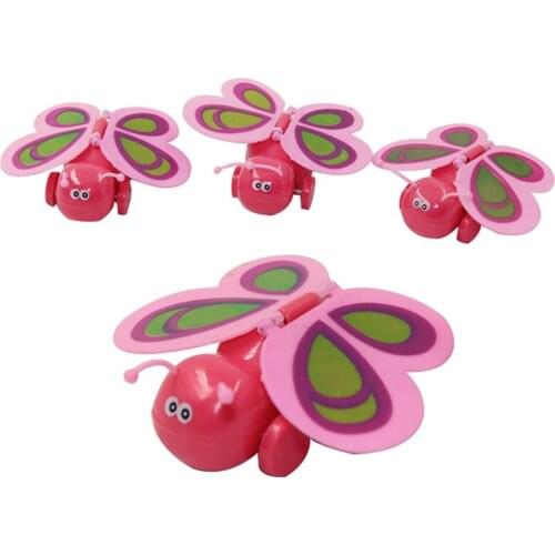 Kids Toddler Wind-up Kawaii Butterfly Walking Toys 1 Pcs New Kids Cute Cartoon Clockwork Butterfly Toy High Quality
