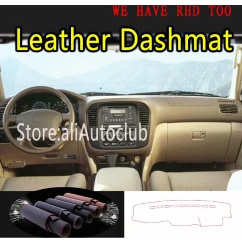 For toyota land cruiser 1998 1999 2000 2001 2002 Leather Dashmat Car Styling Covers Dash Mat Dashboard Carpet Accessories