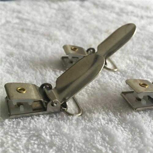 Eco-friendly Plastic baby Pacifier Clips Holder Silver Metal Dummy Soother Clip Transparent 20mm Bib Clip bebe 100pcs Free Ship