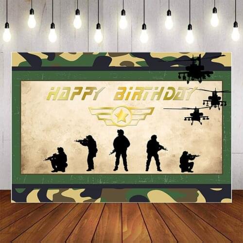 Mehofond Soldiers Photography Background Camouflage Military Aircraft Tank Birthday Party Backdrop Photophone Photo Studio