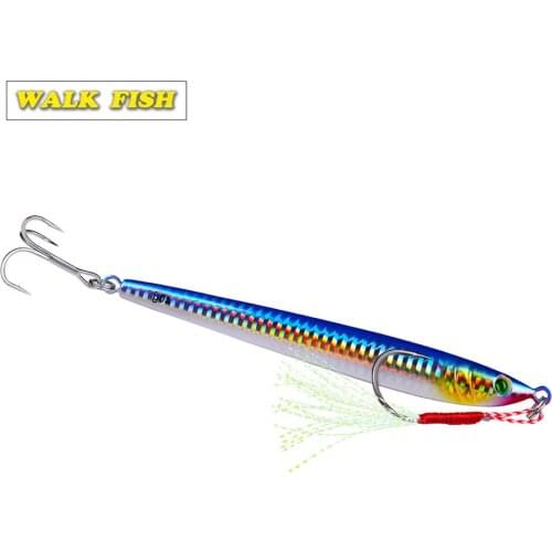 WALK FISH 7g-28g Fishing Lure Metal Jig Luminous Fishing Baits Artificial Hard Fishing Baits 3D Eyes Bait Seawater Fishing Tools