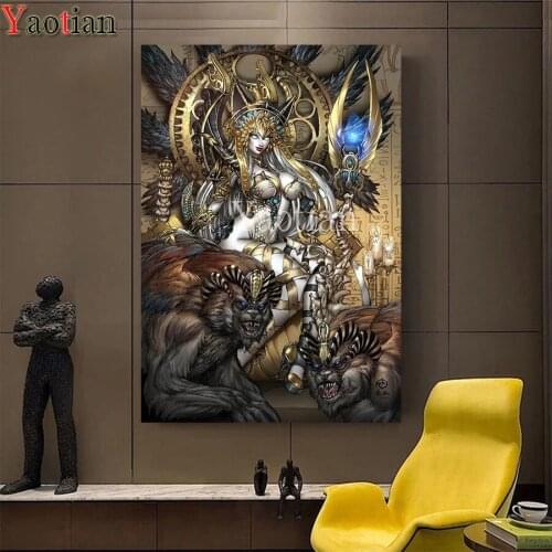 Full Square round Diamond Painting beauty and the Beast 5D Diamond Embroidery sale Egypt Mosaic Handmade New Arrival Home Decor