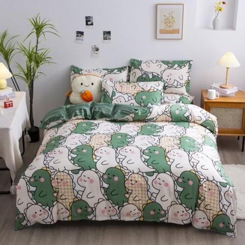 Annie 4pcs Northern Europe Bedding Sets Home Textile Polyester Geometric Pattern Bedclothes Duvet Cover Pillowcase Bed Sheets