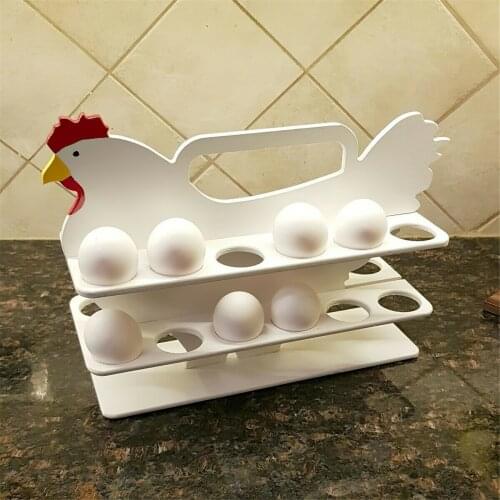 Creative Egg Storage Rack, Kitchen Organizer, Stand Hanging Handle Cartoon Hen Shape Leachate Removal Holder 2021 New
