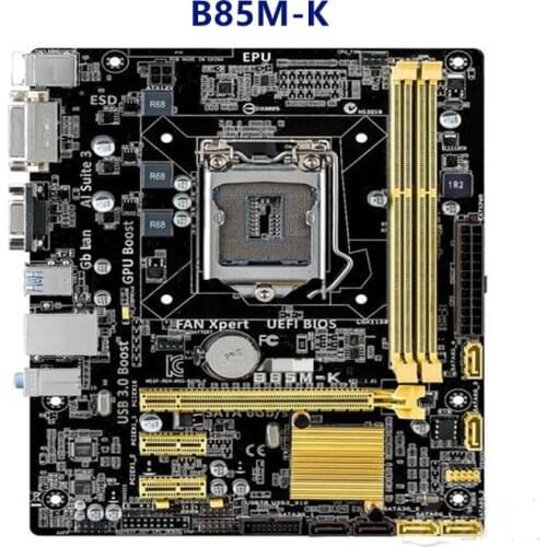 For LGA 1150 ASUS B85M-K Motherboard B85M-K Systemboard B85M DDR3 Intel B85 16GB Desktop Mainboard PCI-E 3.0 Used