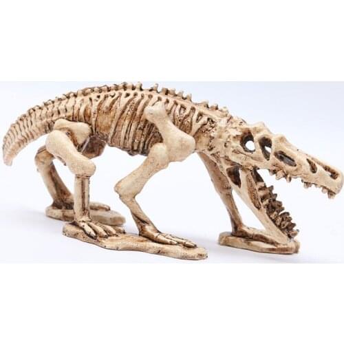 Simulation Mini Dinosaur Skeleton Sculpture Fish Tank Landscape Decoration Ornament Resin Dinosaur Fossil Decoration Statue Toy