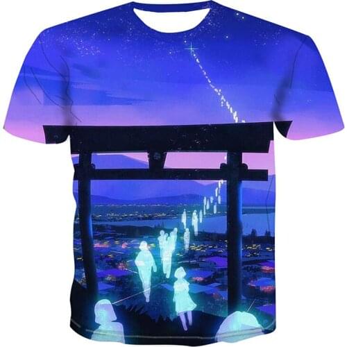 Mans T-shirt 3D New Popular New Landscape Creative Art Design Colorful Funny Tshirt for Mens Short Sleeve and Street Style