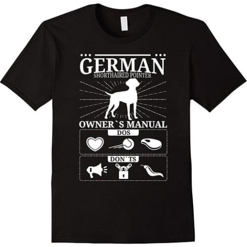 German Shorthaired Pointer Tee Shirt Gift Funny Dog Manual Men T-shirt