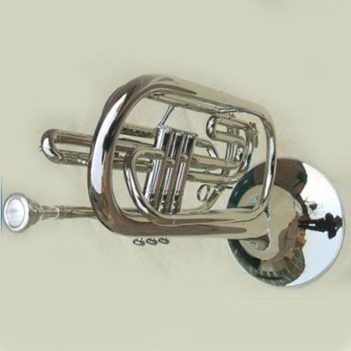 Nickel-plate trumpet horn outfit Bb Key yellow brass body free case+mouthpiece