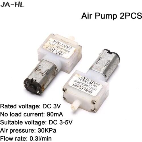 New 2PCS DC 3V Micro Mini Mute Air Pump Oxygen Pump M20 DC Motor Small Air Pump